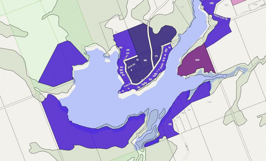 Zoning Map of Crawford Lake in Municipality of Magnetawan and the District of Parry Sound